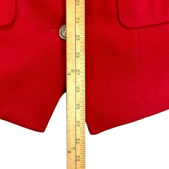 Maggie McNaughton Wool Blazer Size 16W Red Y2K Holiday Festive Christmas Jacket - Picture 12 of 16